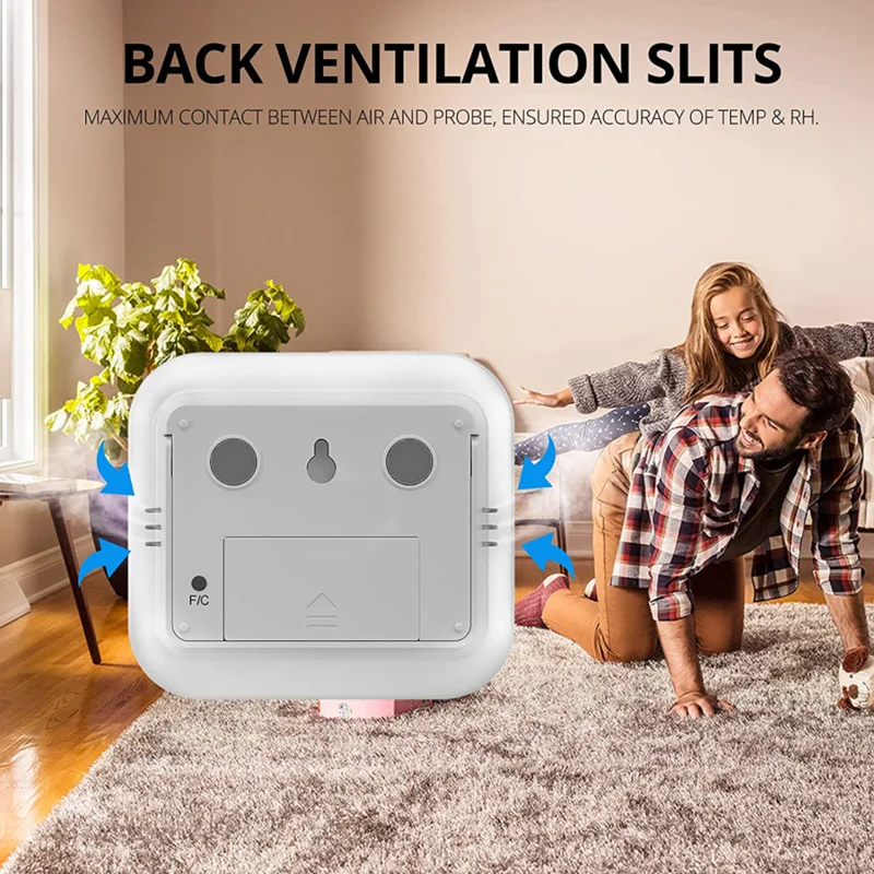 OEM Touch Screen LCD Displays Wall Mounted Max Min Record Magnet ABS Backlight Household Digital Hygrometer Thermometer