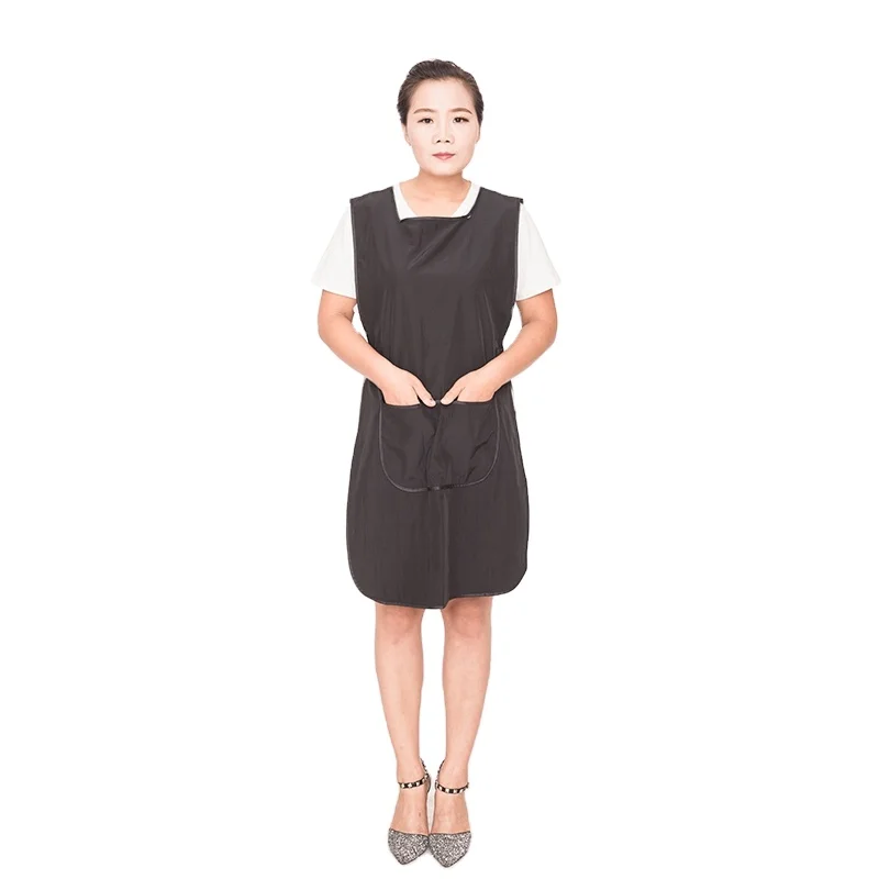Top selling women beauty salon uniform white tunic waxed canvas barber apron
