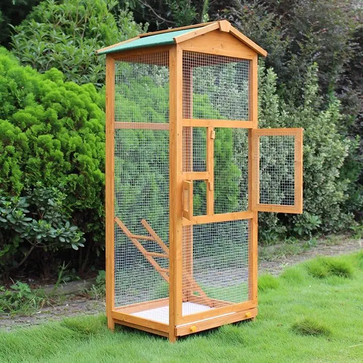Customized High Quality Large Bird Cages for Sale Handmade Christmas Wooden Bird Aviary