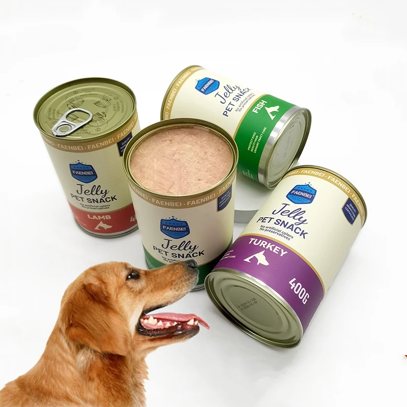 Hypoallergenic High Protein Chicken Breast Wet Food Grain-Free 400g Turkey Lamb Fish Flavors Pet Dog Canned for Adult Dogs