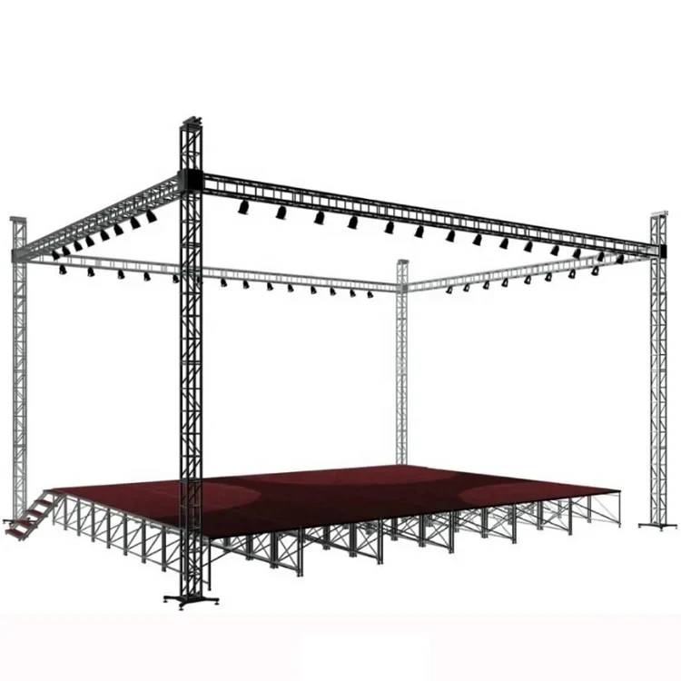 Heavy duty stage frame 6 way aluminum truss corner roof truss