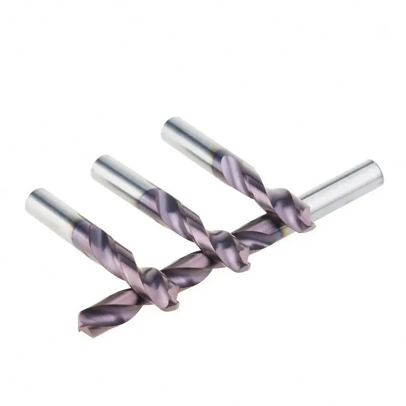 HRC65 Tungsten Carbide Drill Bits for Super Hard Metalworking CNC