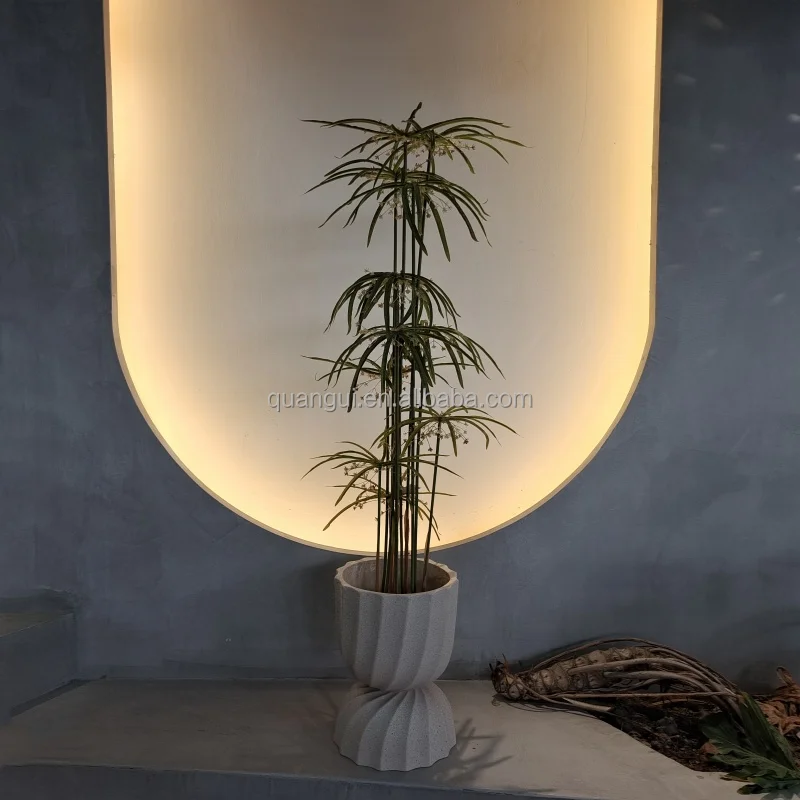 High quality artificial plants Green Plants Plastic Artificial Grass plant with pot Artificial graptopetalum tree