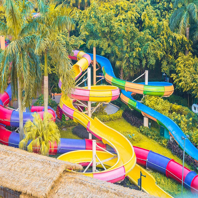 Raft python water slide commercial water park equipment fiberglass long tube water skiing attractions