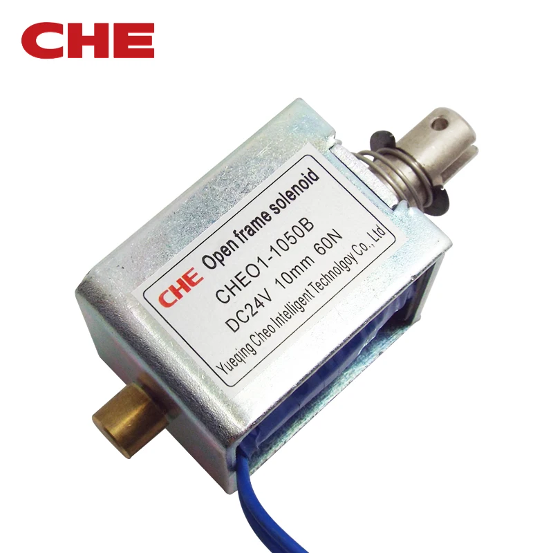 CHEO1-1050B 60N 10mm 12v 24v 48v 10kg coil pull and push electromagnetic magnetic open frame solenoid jf-1050b