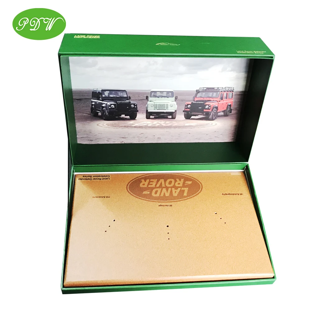 
Handmade cardboard book shaped model car display gift box 