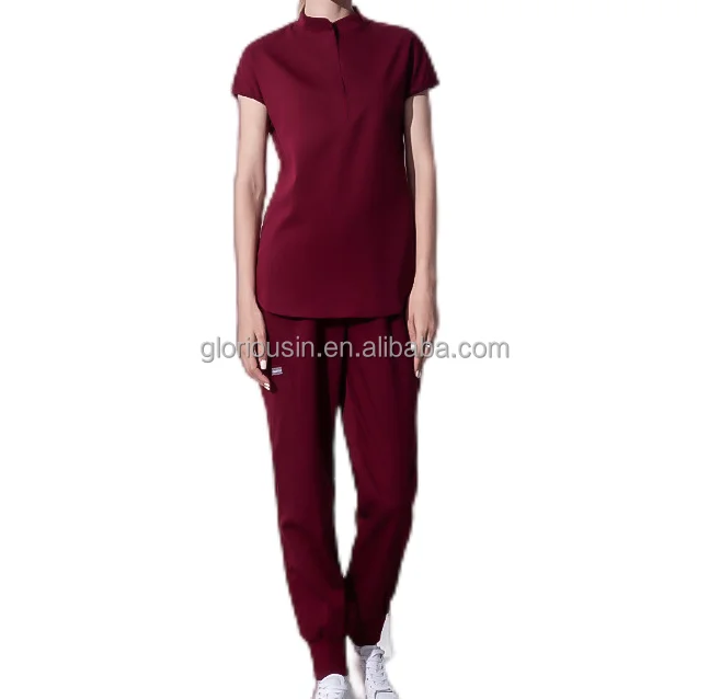 GloriousIn RTS scrubs 2023 hotel nursing yoga uniforms ladies natural sugar scrubcap dry-fit barco whole sale reversible capri p