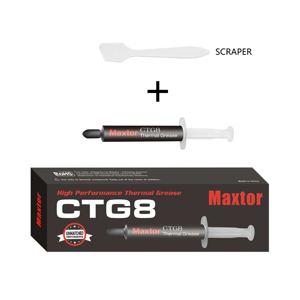 Maxtor CTG8E 10g шприц процессор радиатора Штукатурка, профессиональная изготовленная на заказ, высокая теплопроводность передачи паста