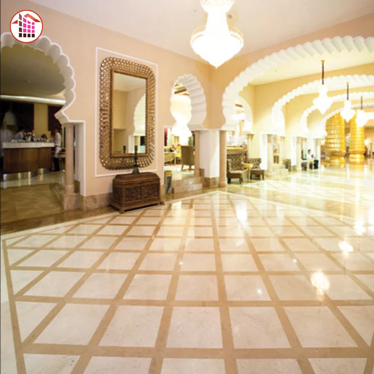 Italian Crema Marfil 24x24 Marble Tiles Stone For Floor