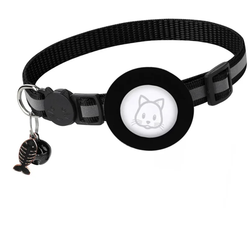 Hyra Reflective Nylon Pet Dog collar & cat Neck cat collar With Tracker Reflective cat collar With Bell