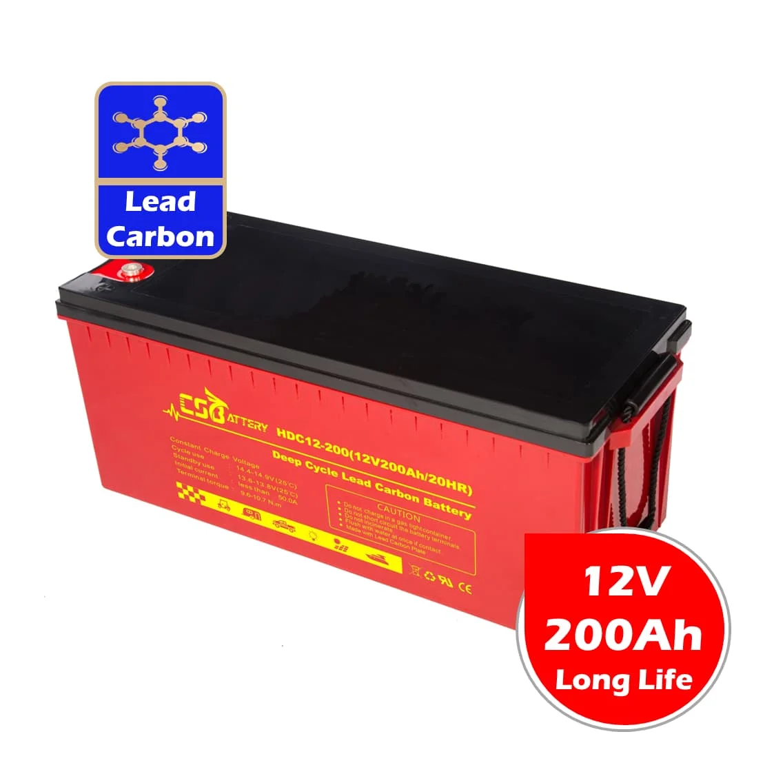 CSBattery HDC12-200 12V 200Ah Fast charge  Lead carbon batterie for Long life marine  China manufacturer  VS:Leoch/ Ama