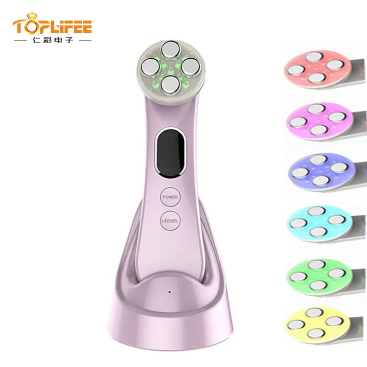 Portable EMS facial massager 5 in 1 high frequency facial machine beauty care device