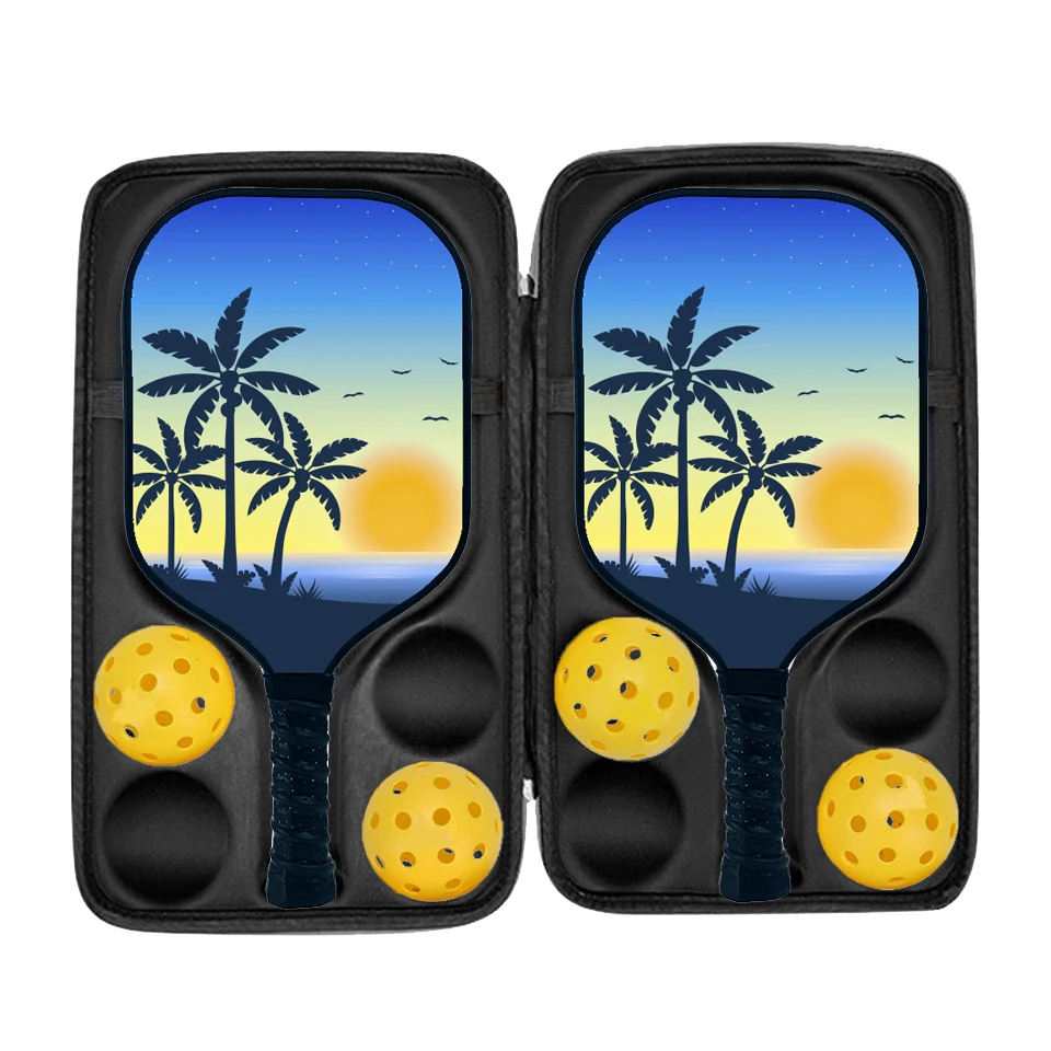 OEM custom UV printing light pickleball paddle termoformed 6.5oz fiber glass pickleball paddles set of 2