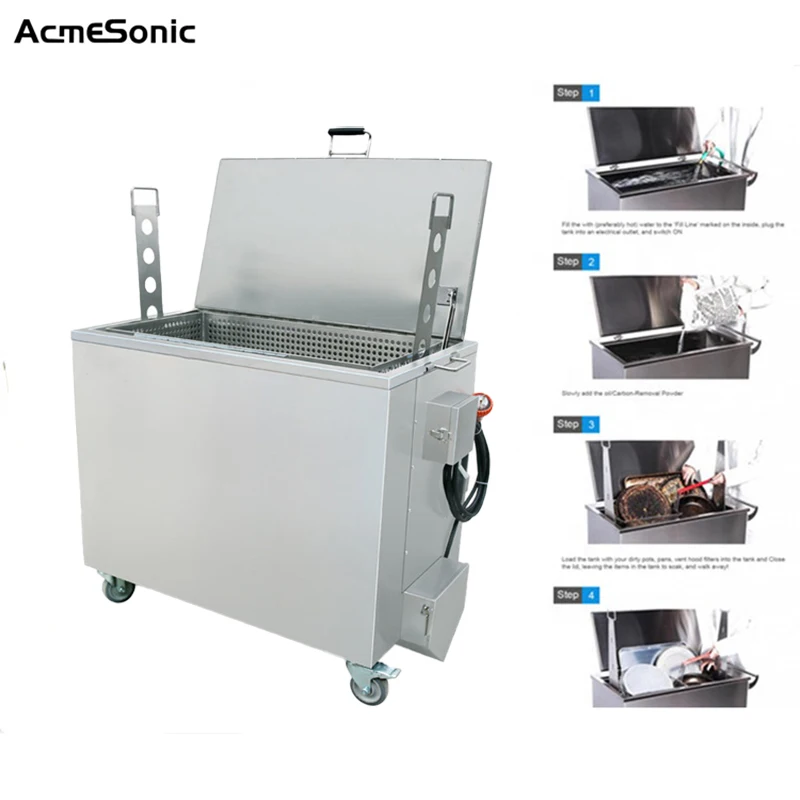 Restaurant Commercial Heated Soaking Tank  304 Stainless Steel Dipping Tank hood filter utensils and cookware cleaning
