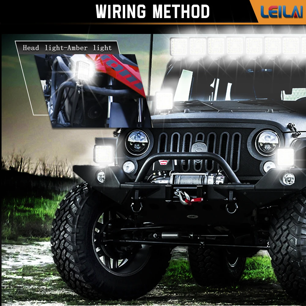 On Time Delivery Car LED Work Light 123W Spot&Flood Beam LED Fog Lamp Truck Lighting Bar