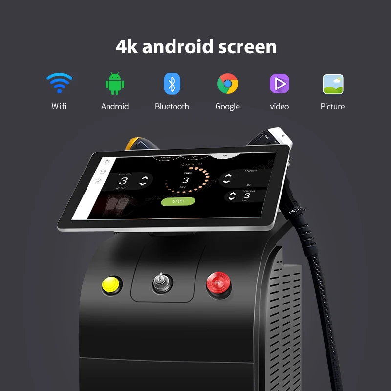ICE титановый вертикальный android-экран три длины волны 755 нм 808 1064 лазерный диод для