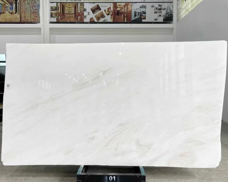 High Quality Customized Natural Royal White Onyx Marble Slab for Indoor Staircases Kitchen Bathroom and Hotel Decor