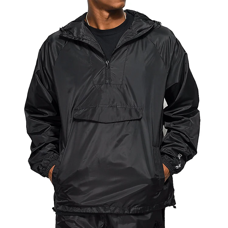 Custom Half Zip Water Proof Men Windbreaker Jackets OEM Your Own Design