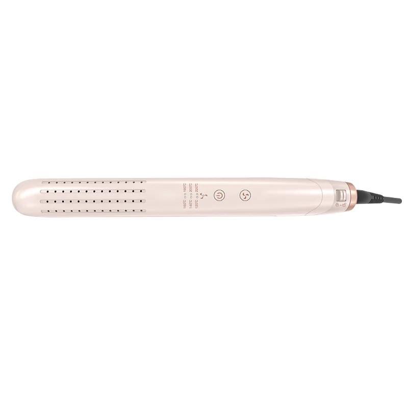 New 2 In 1 Round Edge Airflow Hair Styler Ceramic Cool Air Hair Straightener Curling Irons with led display