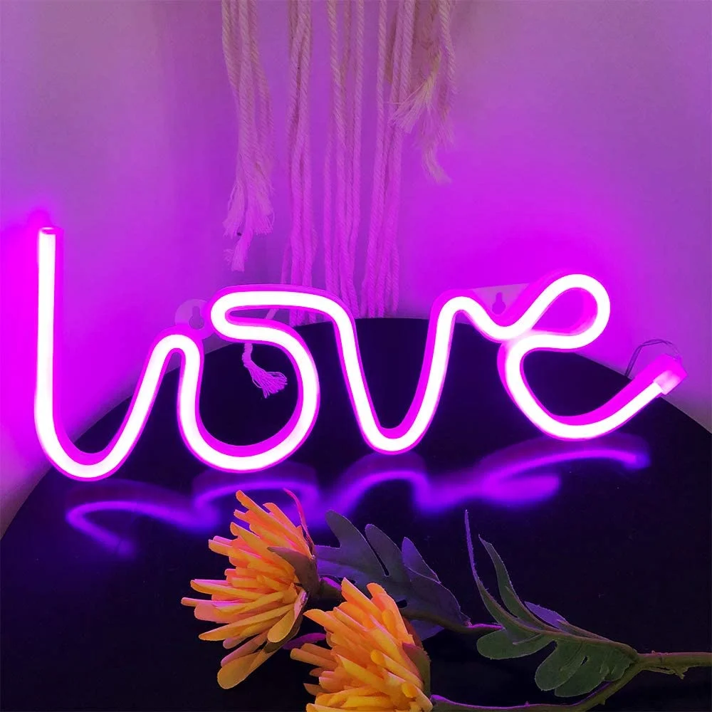 Customized drop shipping neon sign wedding flex led rgb light custom love you more neon sign