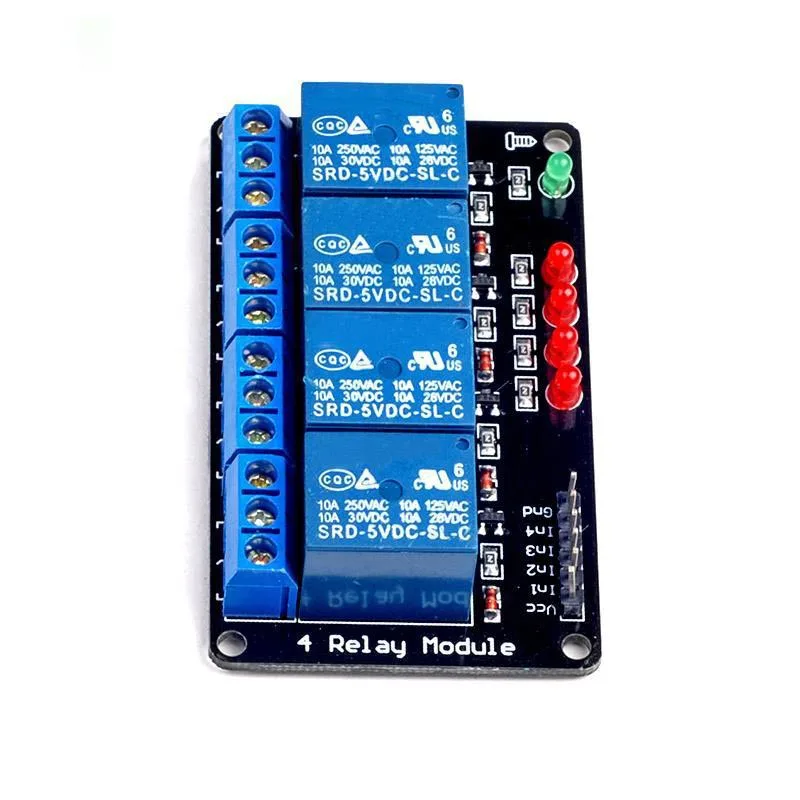 Dc5v 4 Channels Relay Module With Optocoupler Relay Output 4 Way Relay Module For Raspberry