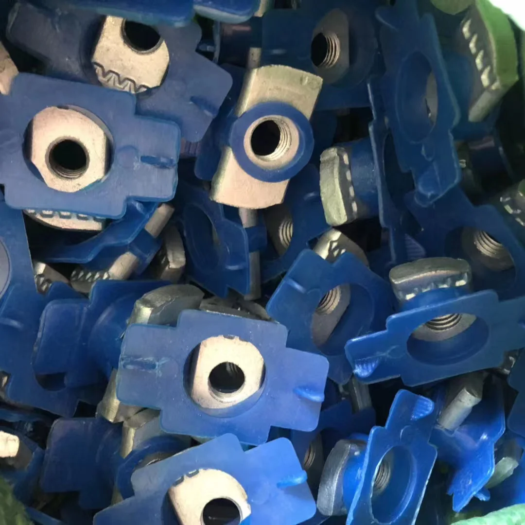 Solar fastener energy fittings channel steel fixing plastic wing nut spring nut solar mounting brackets