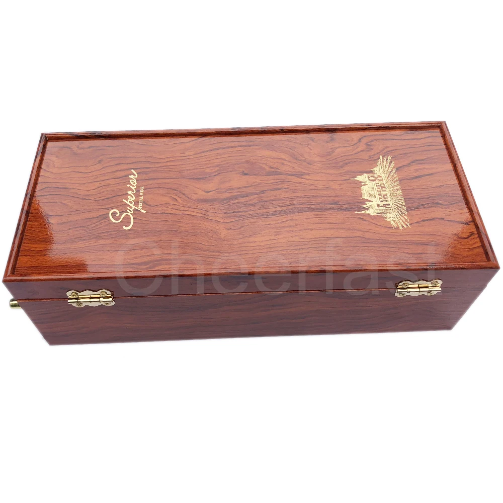 Outstanding 4pcs Bar Accessories Single Bottle Gift Box For Wine Wooden