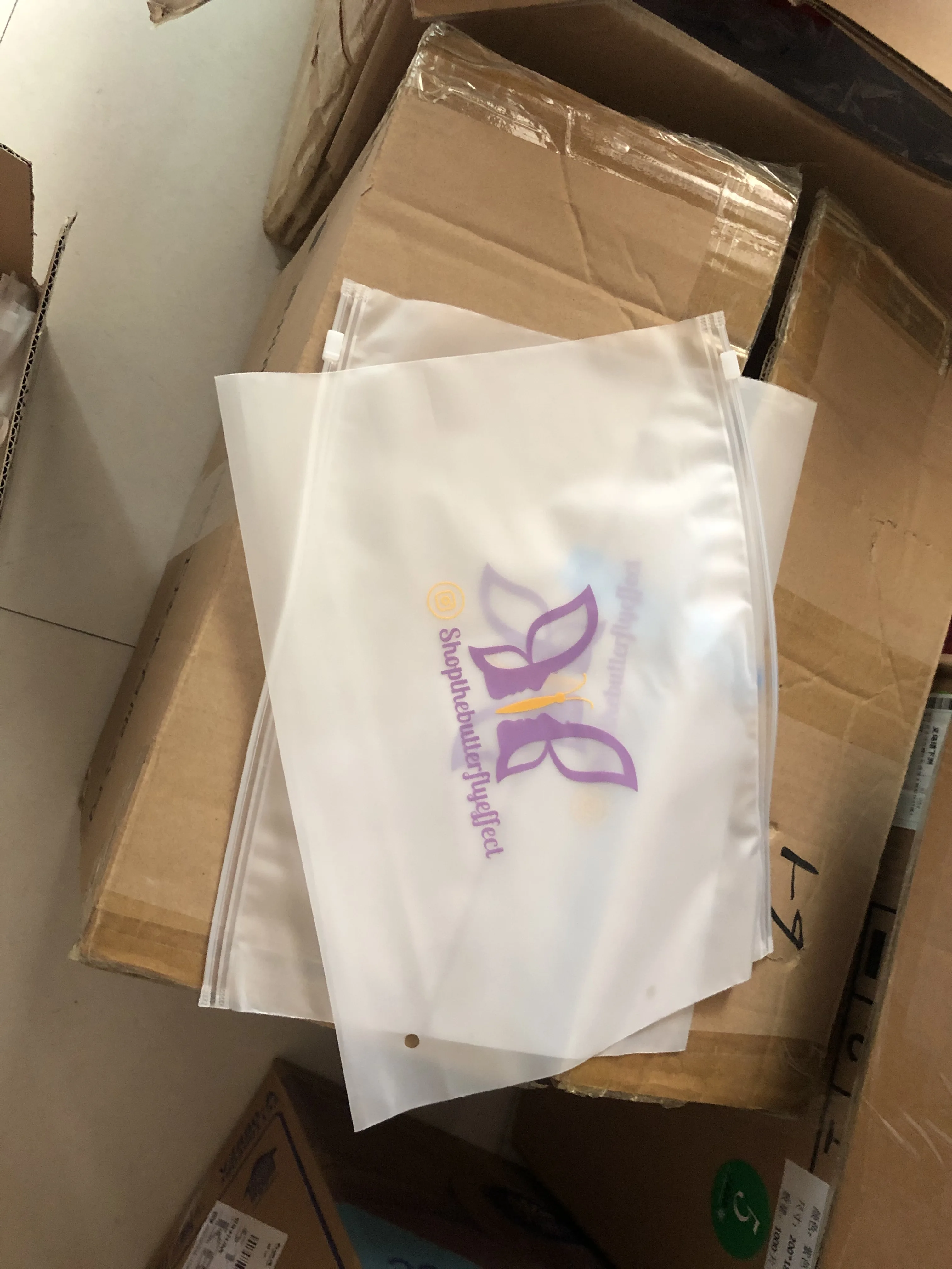 Custom LOGO Printing Pe Clear bra bikini zip lock plastic packaging bag