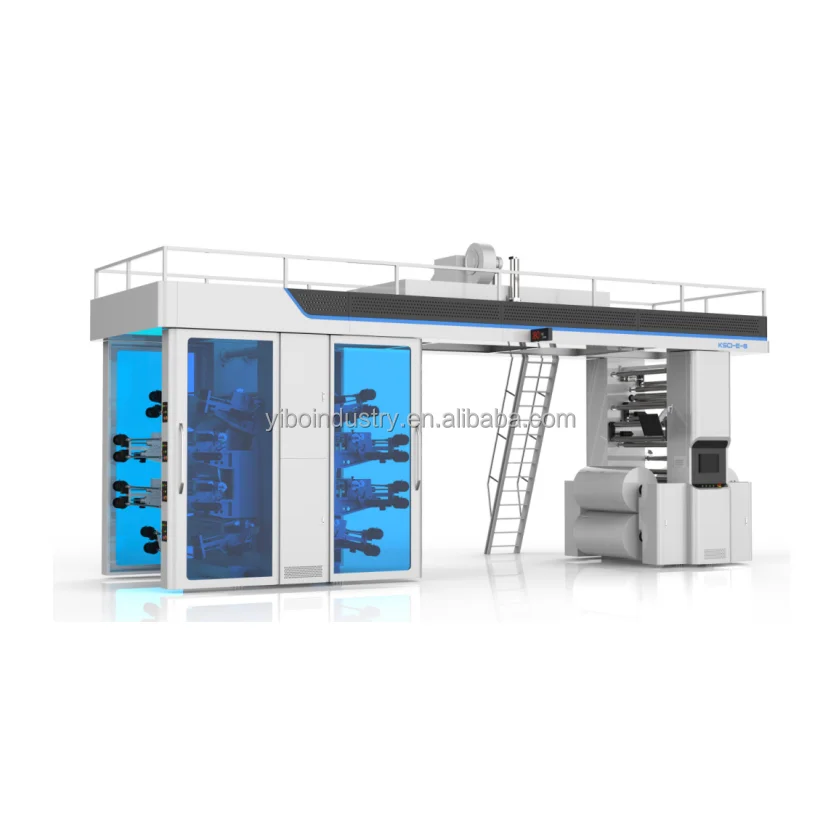 Automatic CI Flexo Press Paper plastic film multi-purpose Central Impress flexographic printer