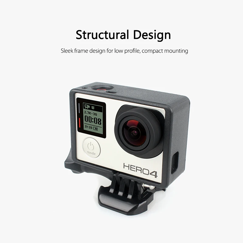 JUNNX Go Pro Camera 4 3 Shell Cover Protective Frame Tripod Mount Base Screw Accessories Case for Gopro Hero 4 3 Hero3