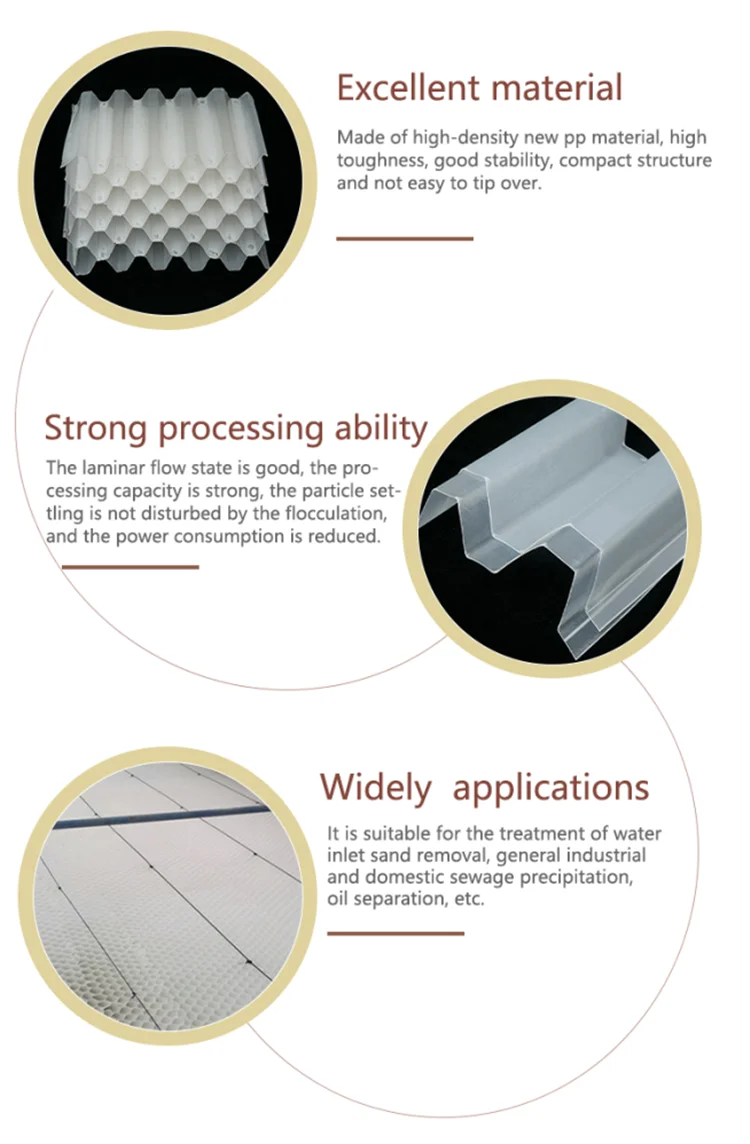 Waste Water Treatment 80mm PP PVC Honeycomb Packing Lamella Filter Plate Tube Settler