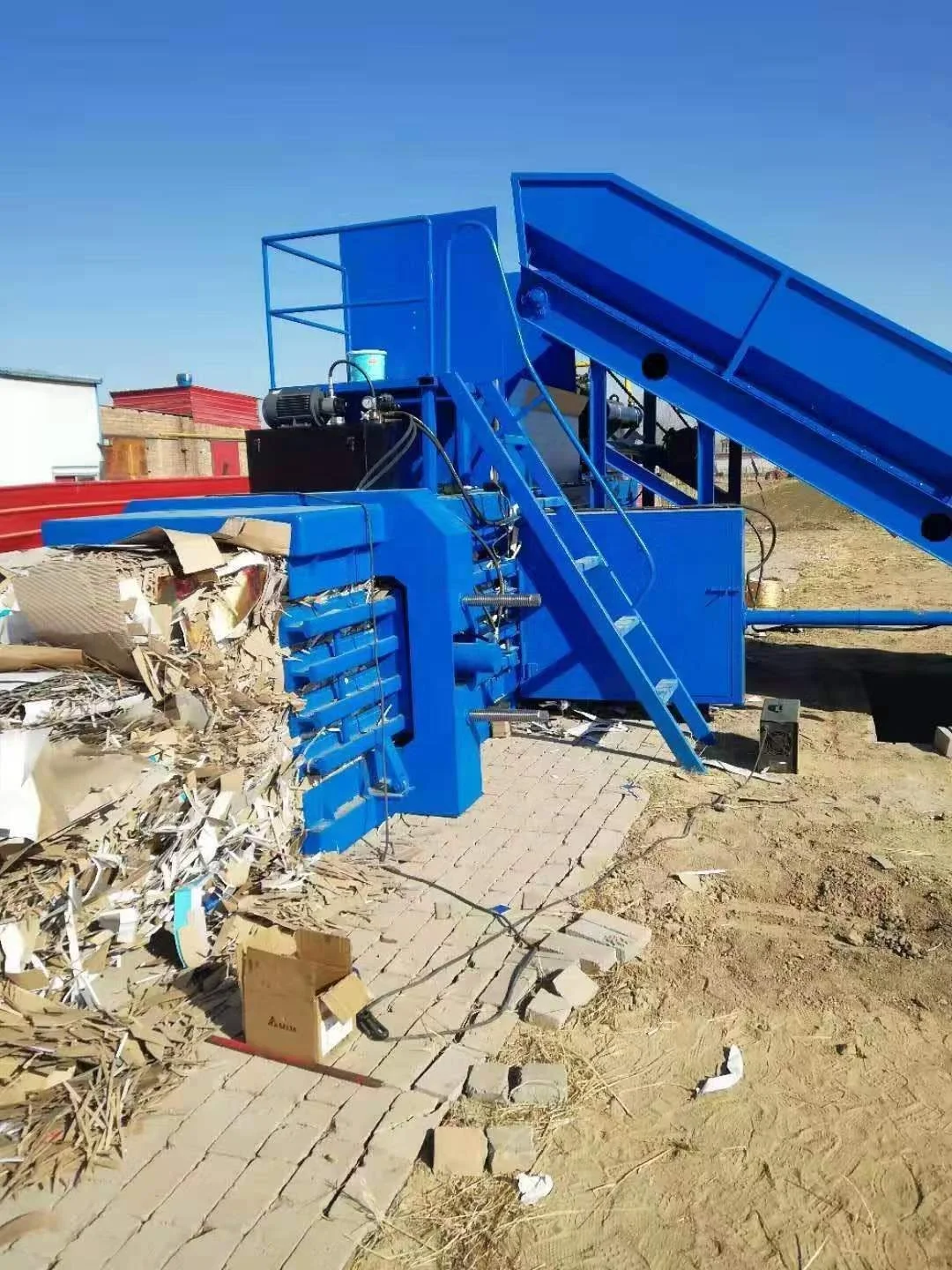 Horizontal Hydraulic Cardboard Baler For Sale / Plc Control Fully Automatic Hydraulic Waste Paper Carton Baler