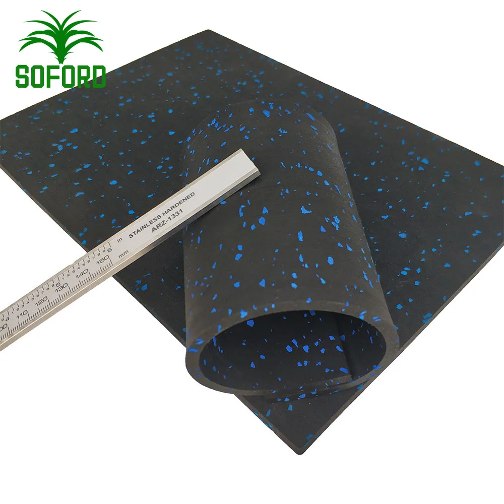  Желтый точечный 8 мм резиновый настил кроссфита рулон для спортзала