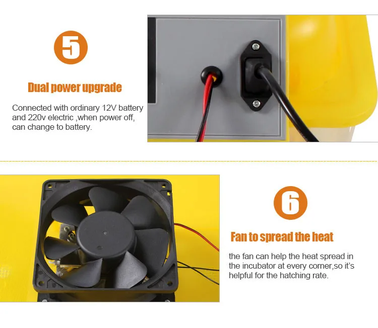 HHD dual power egg incubators solar automatic 96 egg incubator