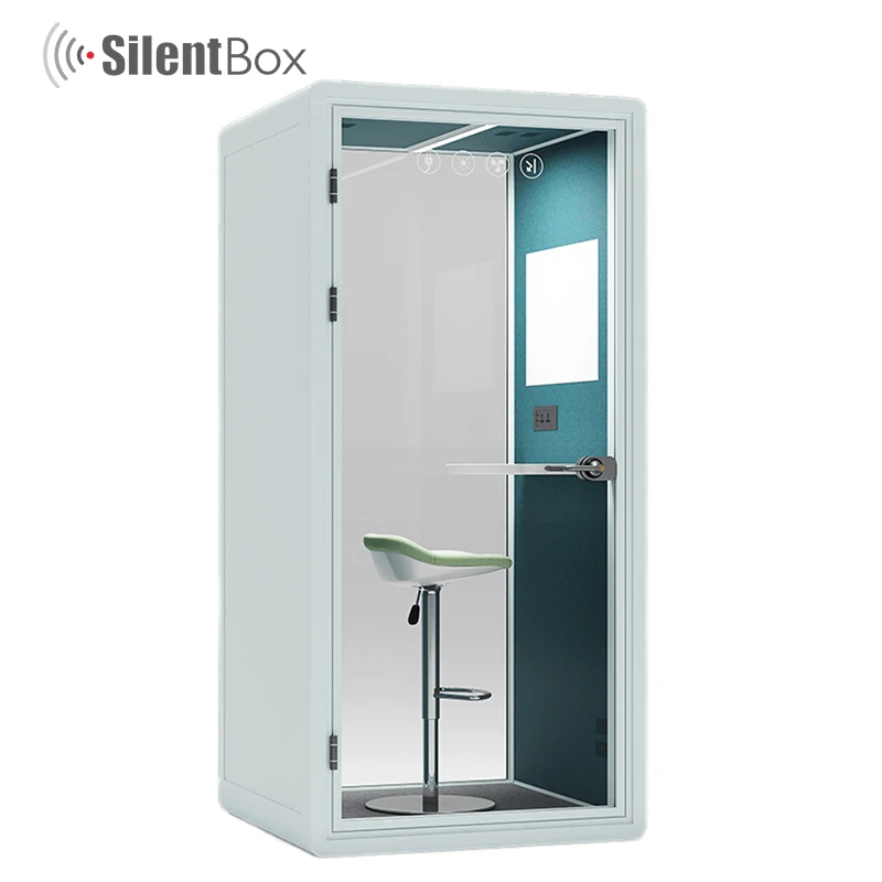 Movable acoustic single sound proof booth public office phone booth portable silence soundproof pod