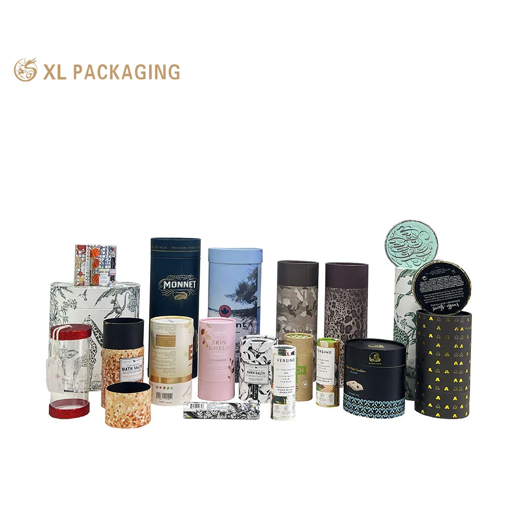 Wholesale Large Eco Mini Round Containers Box 100% Recycled Craft Paper Core Tube Custom Printing Packaging Cardboard Paper Tube