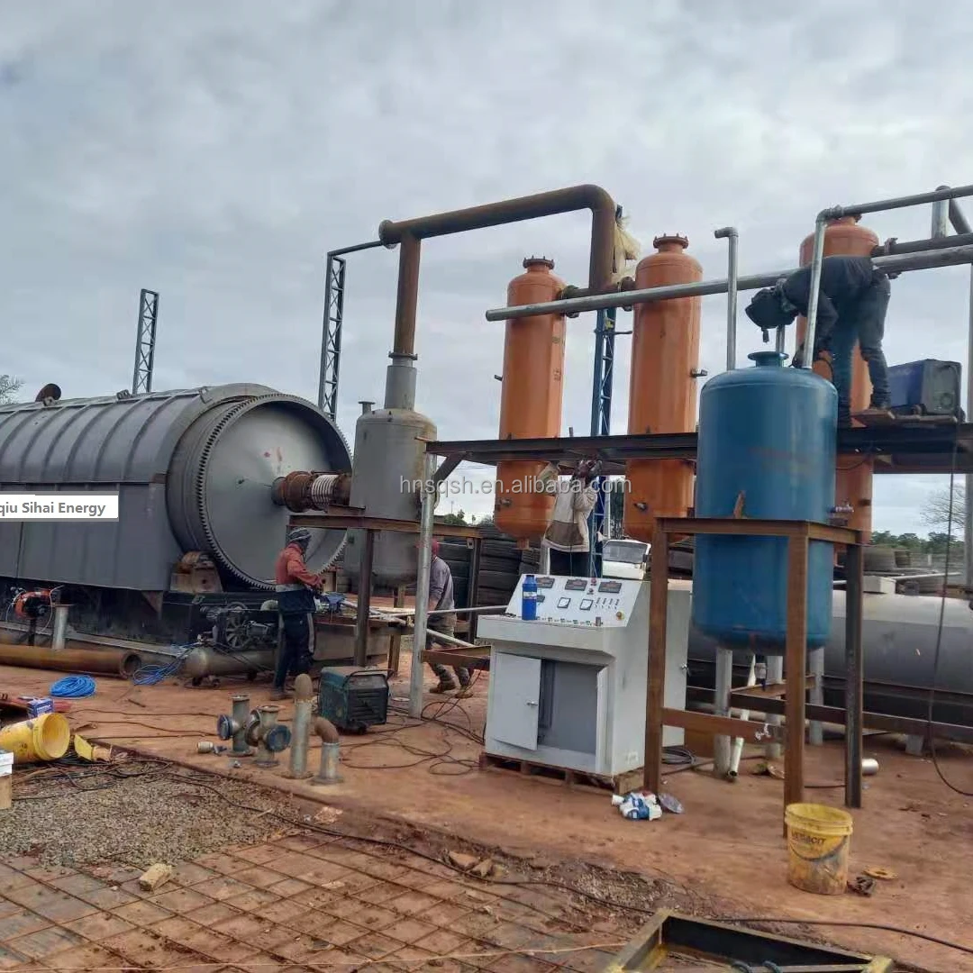 Установка для пиролиза отходов, шины и пластиковая пиролиза для масла с установкой
