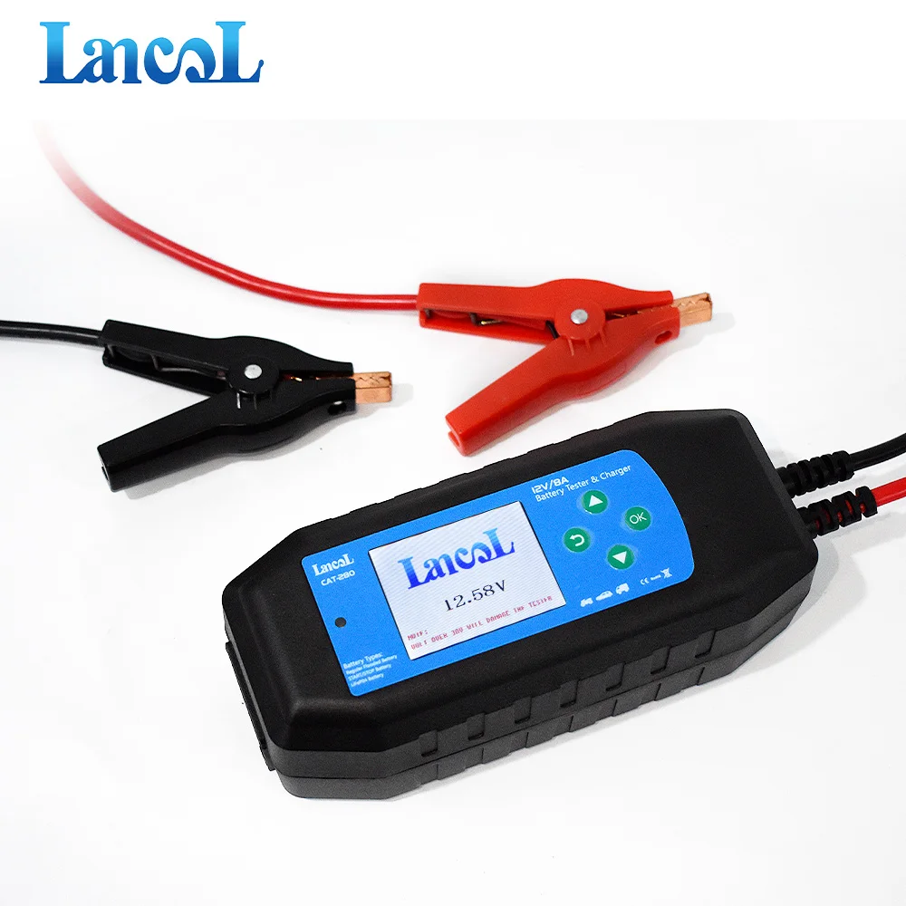 Lancol new version 2 in1 smart lithium battery charger and tester cranking system test