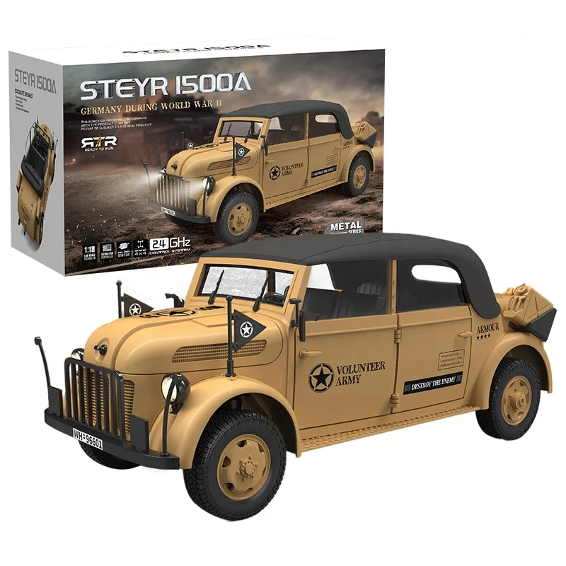 HG HG4-51 TRASPED STEYR командный автомобиль RC в масштабе 1/18 4WD внедорожник для скалолазания со светодиодными огнями и имитацией звука