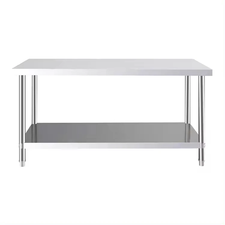 Best selling Commercial Two Three Layers Tables Stainless Steel Kitchen Laptop Workstations