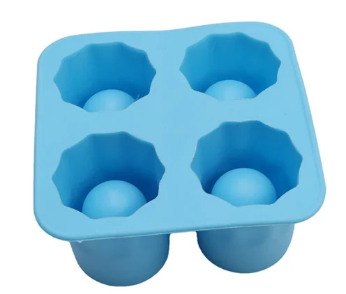 Hot Sale Silicone Ice Cup Food Grade Custom 3d Silicone Mold Ice Cream Make Four Bars Ice Glass