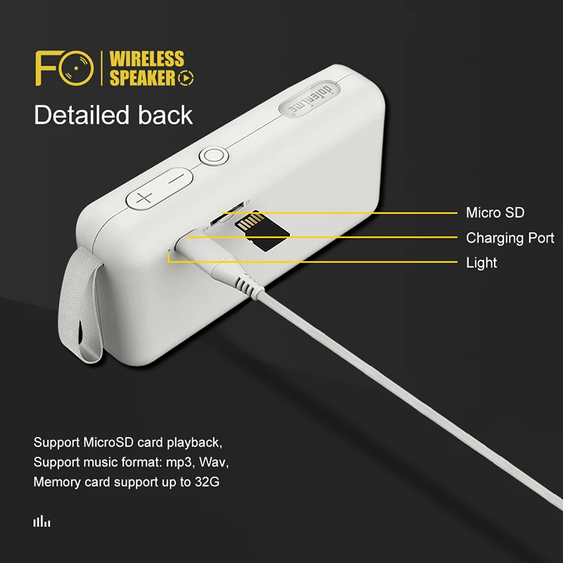 2021 New Portable Speaker Wireless Column Mini Speaker Handsfree BT5.0 Outdoor Column Sound box with TF Card FM