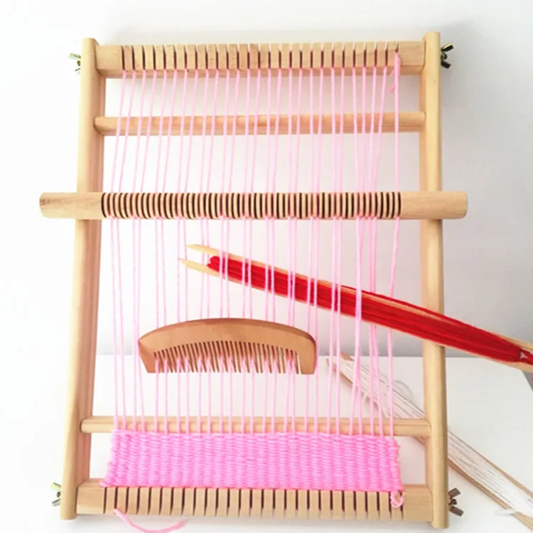Hoye Crafts Weaving Loom Kit Wooden Multi-Craft Weaving Loom Toy DIY Hand Knitting Weaving Machine
