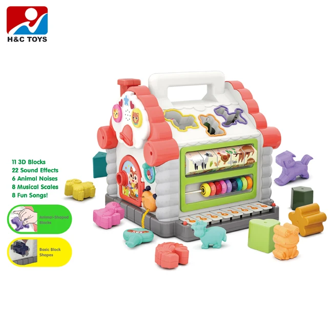 Huile toys wholesale learning toy funny abacus and blocks children toy house HC107766