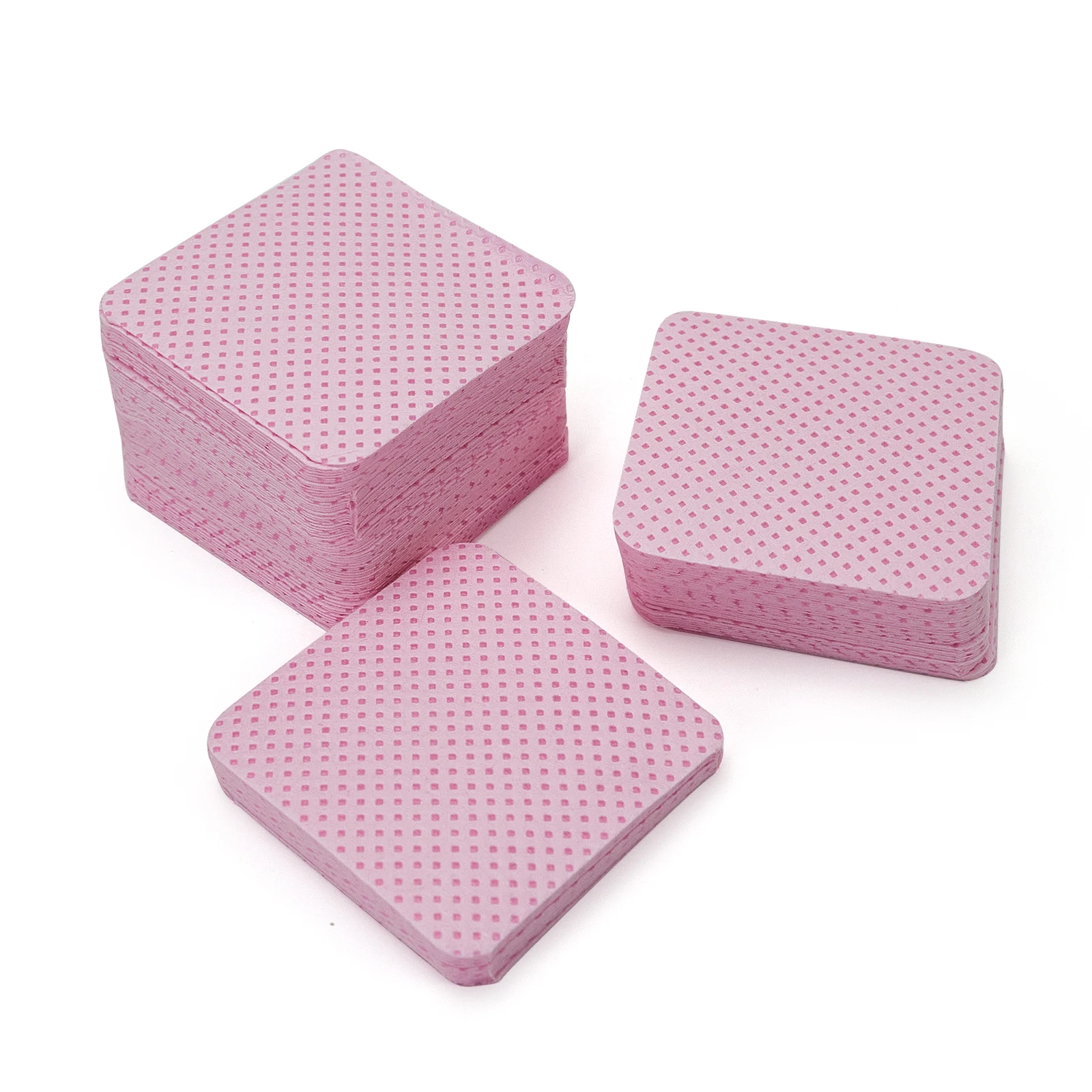 540pcs Pink White Premium Meltblown Lint Free Nail Wipes Pads For Acrylic Gel Eyelash Polish Remover