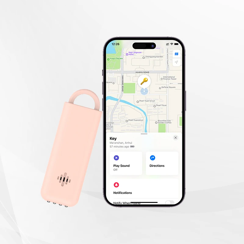 Wholesale Keychain Smart GPS Tracker Wireless Alarm Anti Lost Key Finder with women self defense alarming 130DB led lights