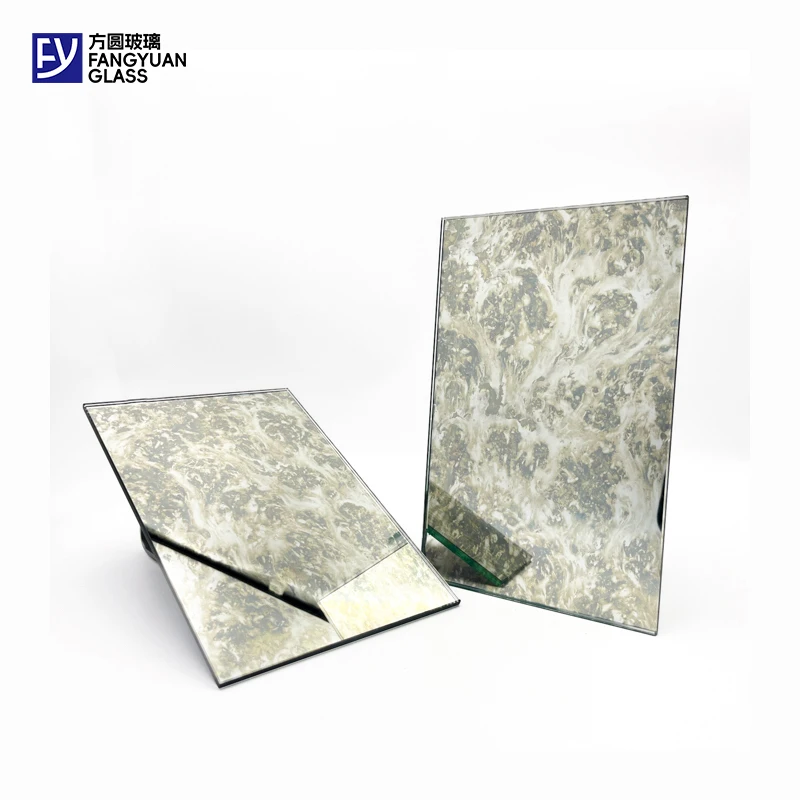 Simple Customization Wall Tile Decorative Glass Vintage Mirror Sheets Antique Mirror Glass