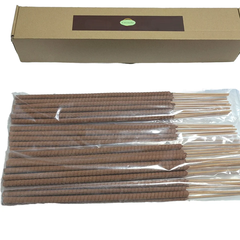8 hours burning time Fancy outdoor lemongrass citronella repellent Big agarbatti Incense Sticks
