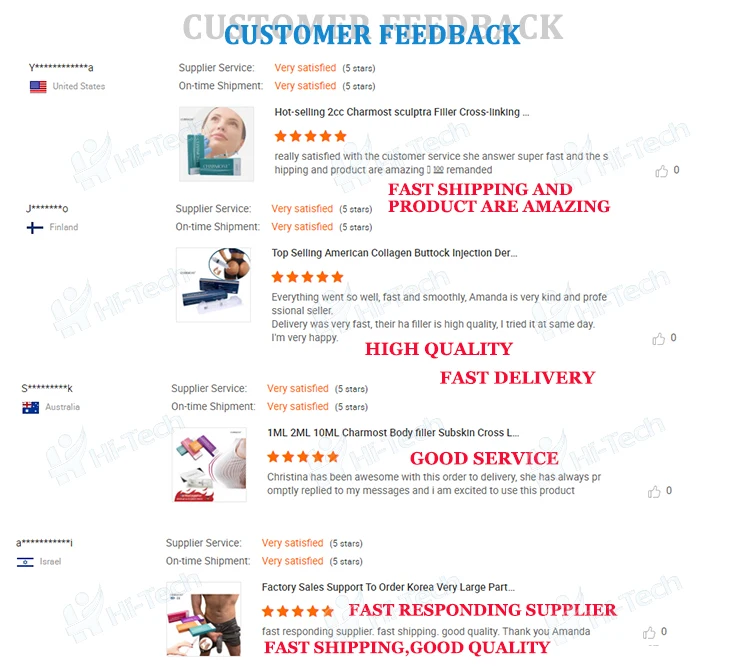 Charmost 10ml 20ml Hyaluronic Acid Dermal Filler Injection Increase Buttock Breast Enlargement Hydrogel Butt Injections For Sale