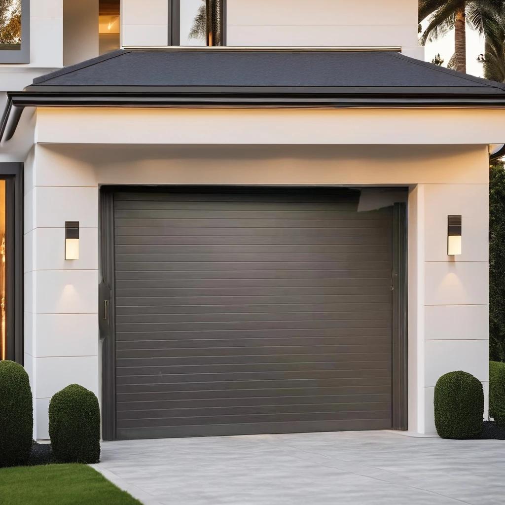 China manufacturers Modern Villa Frameless aluminum Automatic/Smart rolling Garage Doors for houses